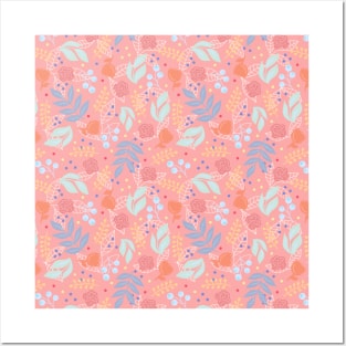 Floral garden pattern Posters and Art